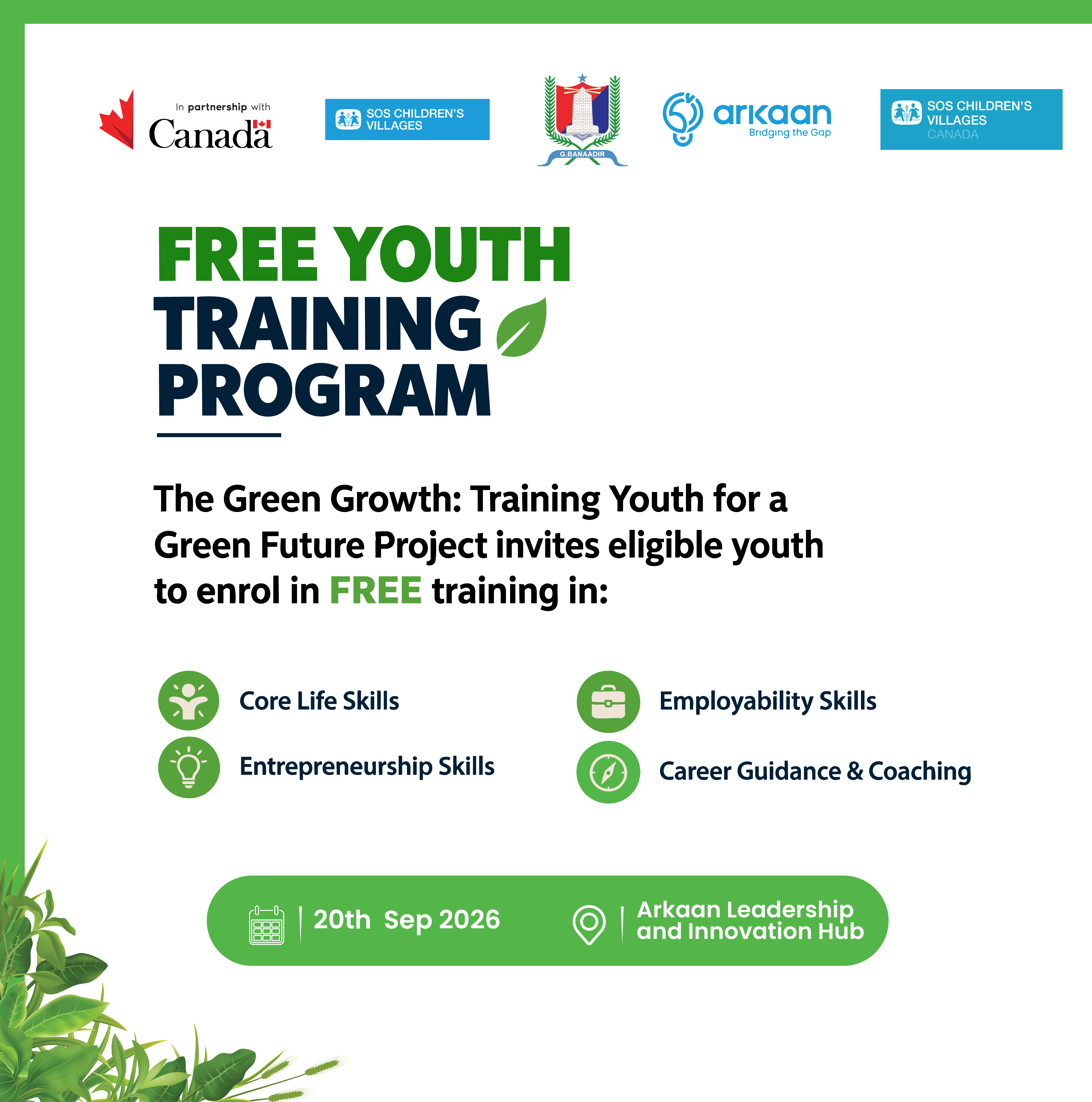 FREE YOUTH TRAINING PROGRAM